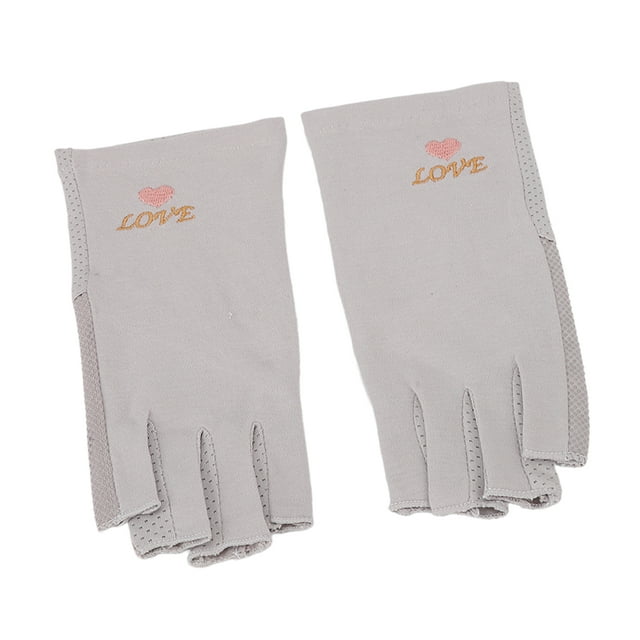 Guantes UV para Lámpara de Unas de Gel, Guantes UV para Lámpara de Unas, Guantes de Manicura, Protección UV, Eláshicos, Traspirables, De Fibra Sin Dedos, Guantes