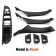 thumbnail image 1 of Cubierta de manija de puerta interior de coche, color beige y negro, de carbono, para BMW Serie 5 F10 F11 F18 2009-2017, volante a la izquierda, s202412246378, 1 of 5