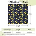 thumbnail image 2 of Yellow Lemon Fruits DarkBlue Pattern Square Fitted Tablecloth with Elastic Edge,Square Table Cover,Washable Elastic Table Cover for Home Kitchen Party Decor 34"x34", 2 of 6