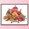 thumbnail image 3 of Cuadros Decorativos Tetera de bordado parcial lienzo estampado 14CT DIY Kits de punto de cruz (J535) Sywqhk Nuevos Originales, 3 of 9