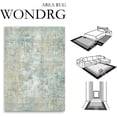 thumbnail image 2 of x Washable Area Rug for Living Room Bedroom Cream Neutral Carpet Low Pile Soft Thin Tapis Salon Abstract Modern Vacuumable Lightweight Large Throw Rug for Dining Room Kitchen, 2 of 9