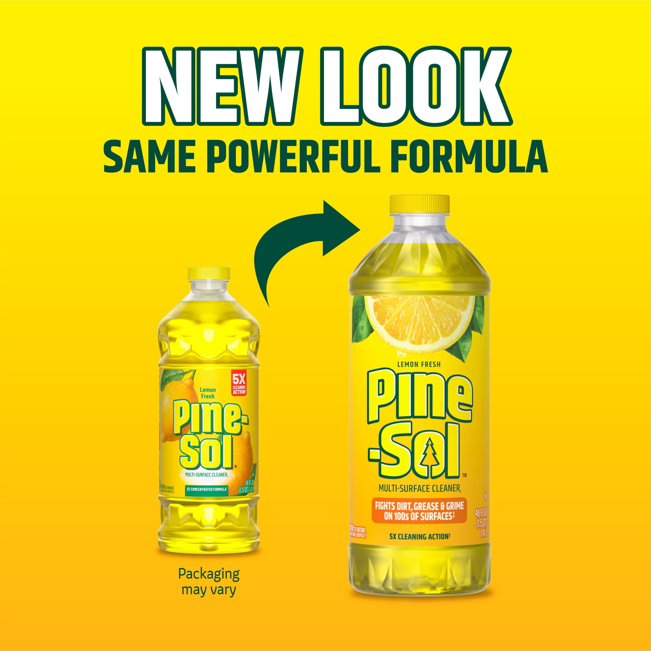 (2 pack) Pine-Sol Multi-Surface Cleaner, Lemon Fresh, 48 Fluid Ounces