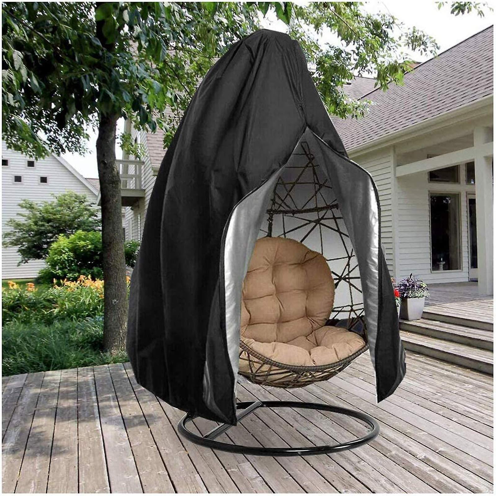 Patio Hanging Chair Cover Egg Swing Chair Cover With Zipper Heavy Duty Garden Furniture Protector 190 X 115cm