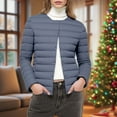 thumbnail image 3 of Women's Slim Fit Portable Down Jackets Down Crewneck Solid Lightweight Down Jackets, 3 of 5