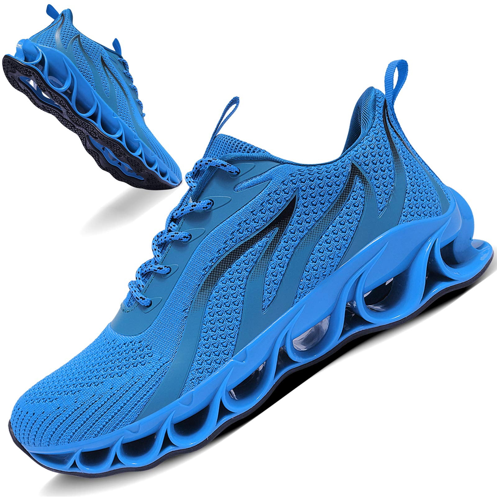 Wonesion Mens Running Shoes Just So So Male Walking Shoes Sky Blue Size 12, Men's