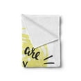 thumbnail image 2 of Saying Soft Flannel Fleece Throw Blanket, Modern Love Words Hand Drawn Circle Scribbles Adoration Romance Print, Cozy Plush for Indoor and Outdoor Use, 60" x 80", Pale Yellow Black, by Ambesonne, 2 of 5