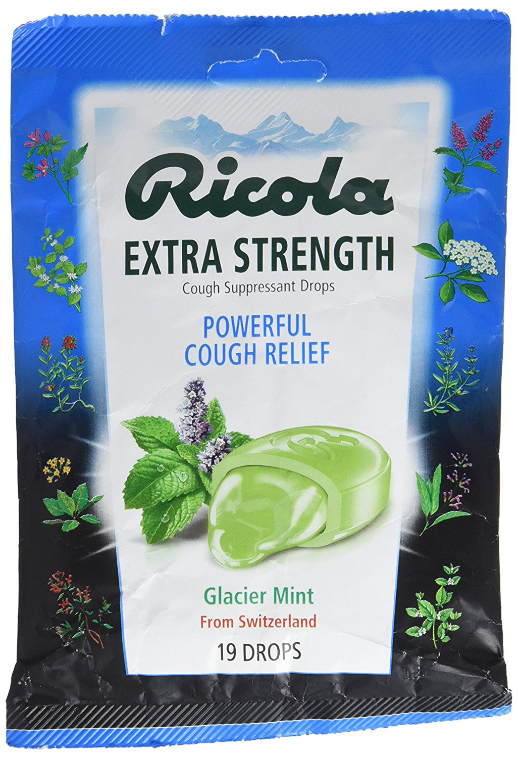 Cough Drop Extra Strength, Glacier Mint, 19 Drops (Pack of 2), Soothing