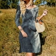 thumbnail image 3 of Wolf in Forest Flare Dress Square Neck Dress Elegant Female Fashion Printed Dress, 3 of 9