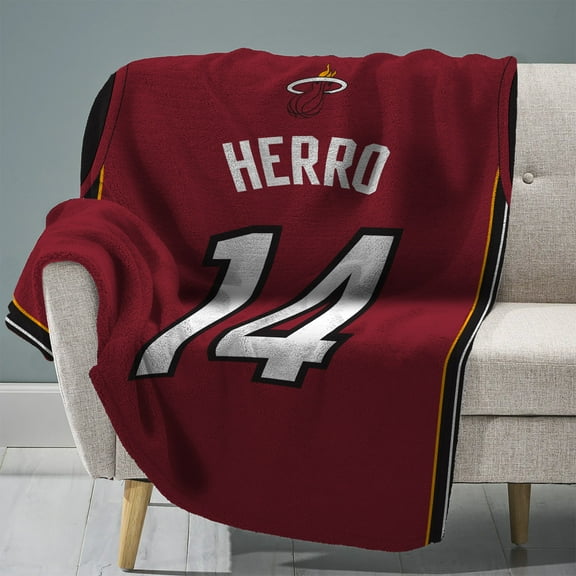 Sleep Squad Miami Heat Tyler Herro 60” x 80” Raschel Plush Blanket