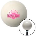 thumbnail image 1 of Pink Jurassic Jeep Ivory Shift Knob with M16 x 1.5 Insert Shifter Auto Manual Brody, 1 of 1