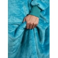 thumbnail image 6 of Catalonia Oversized Hoodie Blanket Sweatshirt, Comfortable Sherpa Lounging Pullover for Adults, Gifts for Women, Aqua Green, 6 of 7