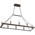 thumbnail image 4 of Quoizel Brook Hall 8 Light Island Light en Bronze Occidental, 4 of 6