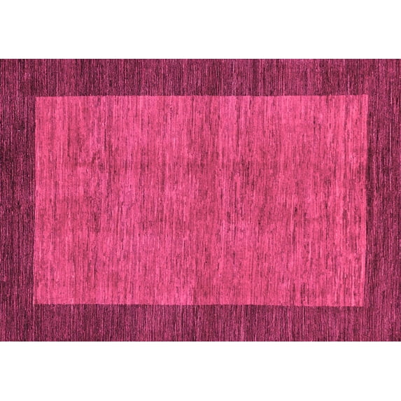 Ahgly Company Indoor Rectangle Abstract Pink Modern Area Rugs, 6' x 9'