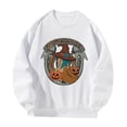 thumbnail image 3 of Sudadera para mujer Tops estampados trajes s moda Casual cuello redondo sudadera pulóver para desplazamientos en la calle Otoño Invierno , xxl, 3 of 7