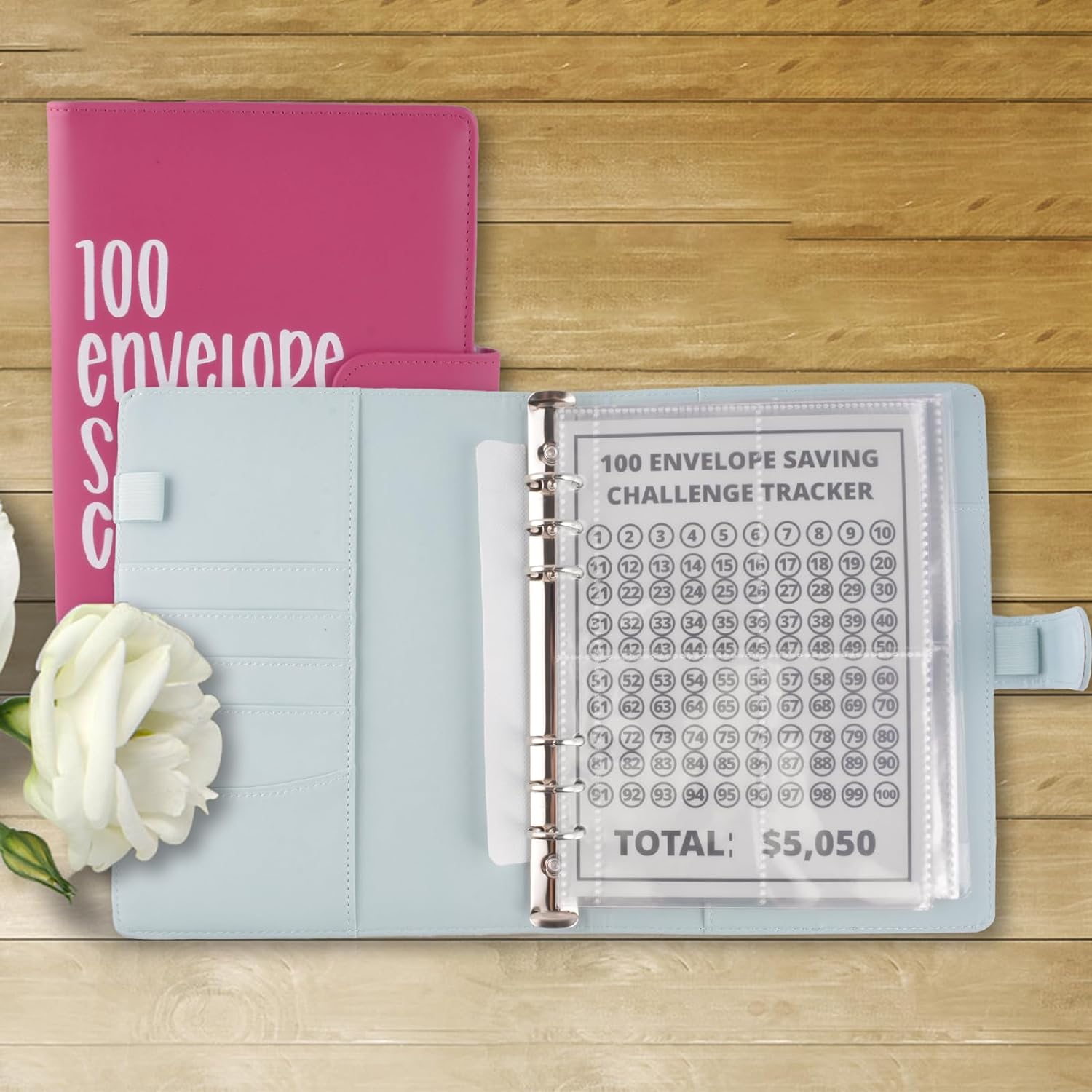 FENG100 Envelope Challenge Binder, Savings Challenges Binder, Budget ...