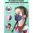 thumbnail image 4 of 10/20/30 piezas Niños FFP2 Protección, Máscara protectora 3d de 4 capas, Contaminación antipolvo kaili Sencillez, 4 of 4
