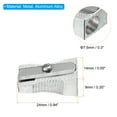 thumbnail image 2 of Uxcell Metal Pencil Sharpeners, Aluminum Single Hole Manual Pencil Sharpener, Silver, 6 Pack, 2 of 5