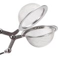 thumbnail image 3 of Colador de té Snap Ball, paquete de 3 infusores de té de acero inoxidable premium con mango para té de hojas sueltas, infusores de filtro de bolas de té de malla fina, plateado, 16 cm, 3 of 5