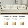 thumbnail image 6 of Domicare Modern 3 Seater Sectional Sofa, Sofas for Living Room, Living Room Furniture，Beige, 6 of 8