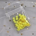 thumbnail image 1 of Joyería para decoración de uñas con flores blancas, resina tridimensional, tamaño de flor de cinco pétalos, mezclada con cuentas de acero doradas y plateadas, 1 of 6