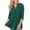 Dark Green, variant on VERABENDI Women's Plus Size Tops 3/4 Sleeve Shirts Dressy Casual Metal Buckle V-Neck Tunic Blouses,M-4XL