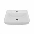 thumbnail image 2 of Renovators Supply Wall Mounted Bathroom Sink 16.5 In White Ceramic Rectangular Wall Hung Vessel Sink With Single Faucet Hole, 2 of 4
