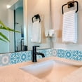 thumbnail image 4 of Mi Alma Blue Floral Peel & Stick Tiles - Vinyl Backsplash 8x8, 4 of 11