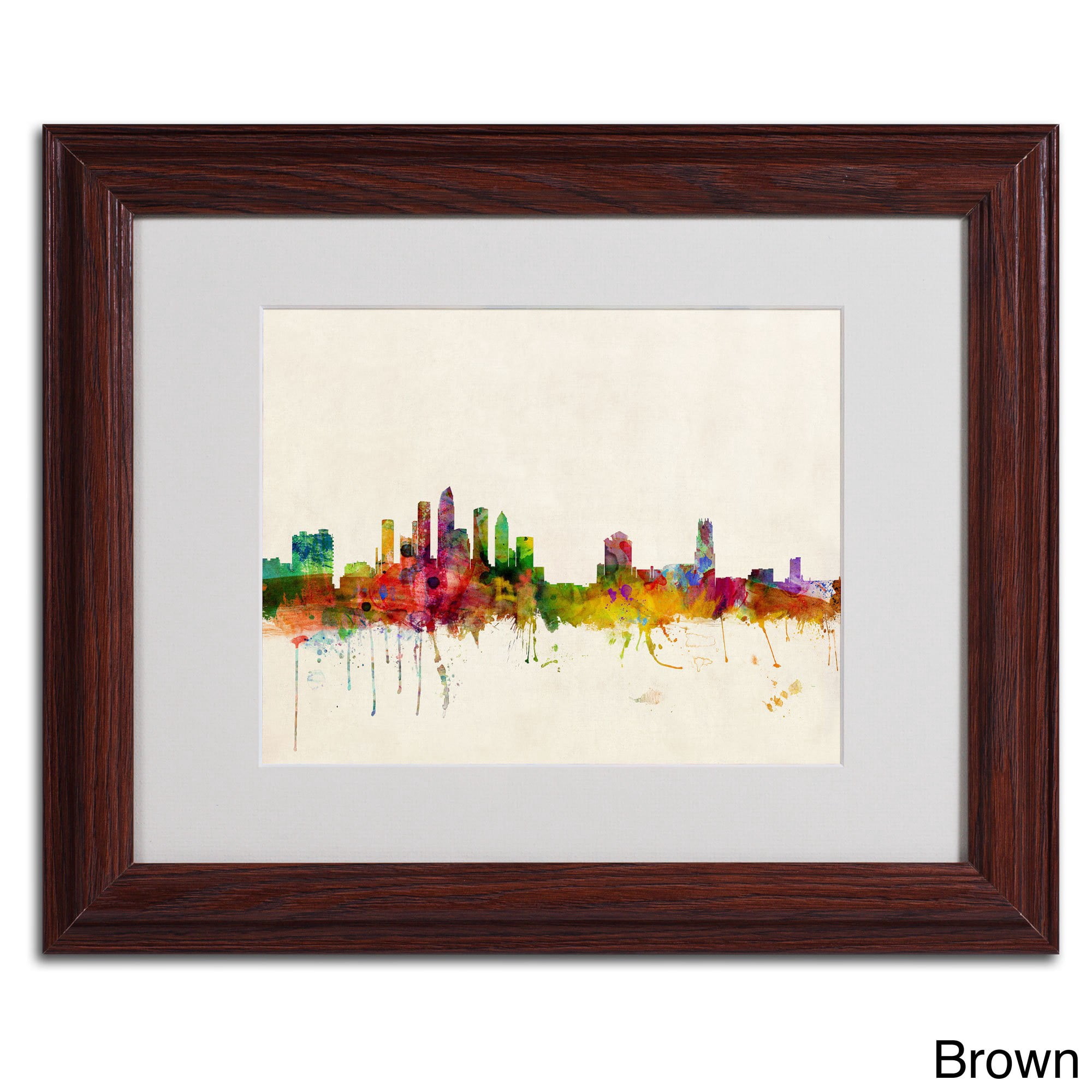 Trademark Fine Art "Tampa, Florida" Canvas Art by Michael Tompsett, Wood Frame