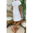 thumbnail image 2 of Nouvelle Robe de Soirée Plus Size Mini-Robe V Manches Courtes Élégante Décontractée Robe de Soleil, 2 of 2