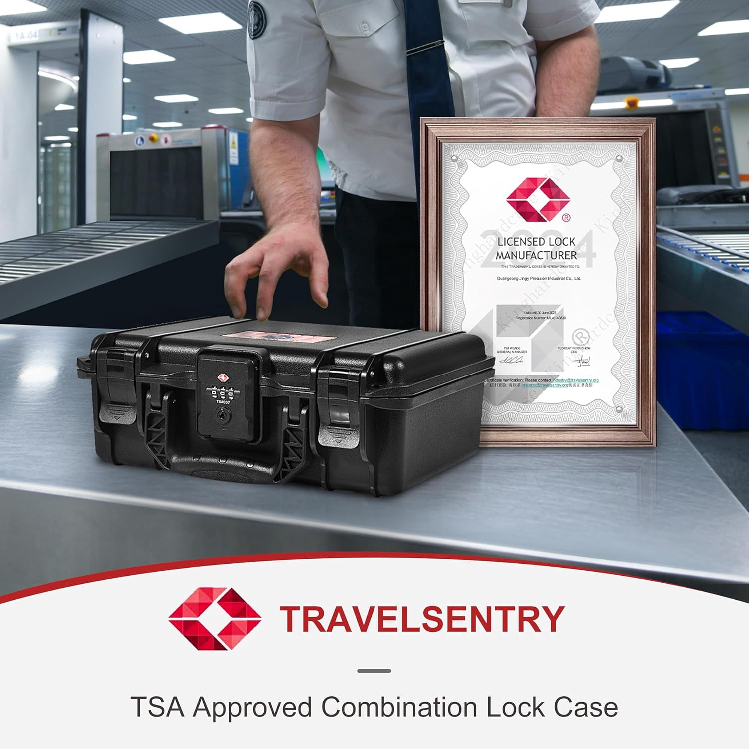Lockable TSA-Compliant Waterproof Foam-Lined Handgun Case for Glock Series Transport & Storage