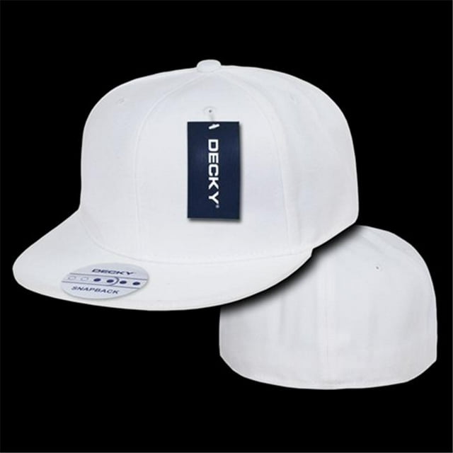 Decky RP1-PL-WHT-22 Casquette Rétro Ajustée, Blanc, Taille 6,88