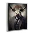 thumbnail image 2 of Stupell Industries Eclectic Sophisticated Bull Portrait Gray Floating Frame Canvas Art, 25 x 31, by Ray Powers, 2 of 8