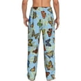 thumbnail image 3 of Daiia Multicolored Butterflies Men's Sleep Pant with Pockets and Drawstring,Pajama Pants-XX-Large, 3 of 9