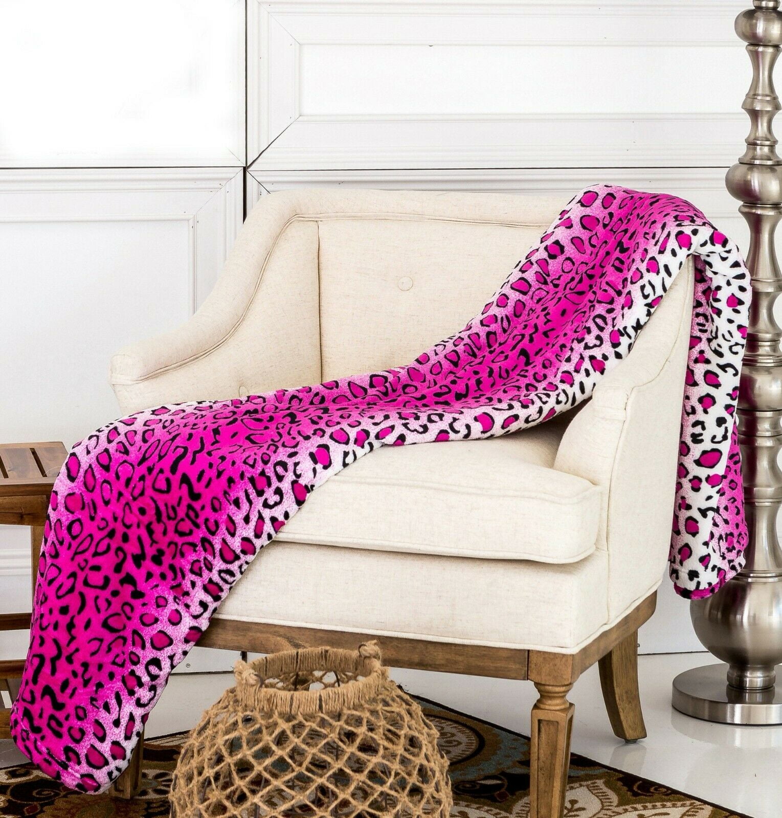 Animal Print Design Luxury Fleece Blanket Soft Sherpa Warm Home Sofa Bed Throw 