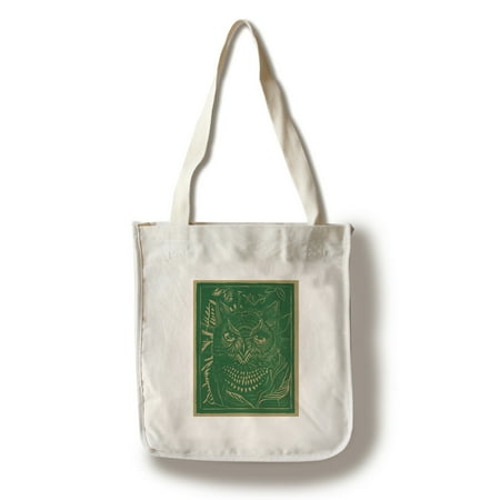 - Nature Magazine - View of a Horned Owl in the Bushes (100% Cotton Tote Bag - Reusable)