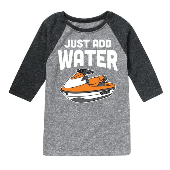 Instant Message - Just Add Water Jet Ski - Toddler & Youth Raglan Graphic T-Shirt