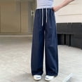thumbnail image 2 of THJRPQJFD Boys Parachute Pants Baggy Wide Leg Elastic Waist Cargo Trackpants Kids Girls Athletic Joggers Solid Casual Lightweight Schoolwear Hiking Trousers, 2 of 8