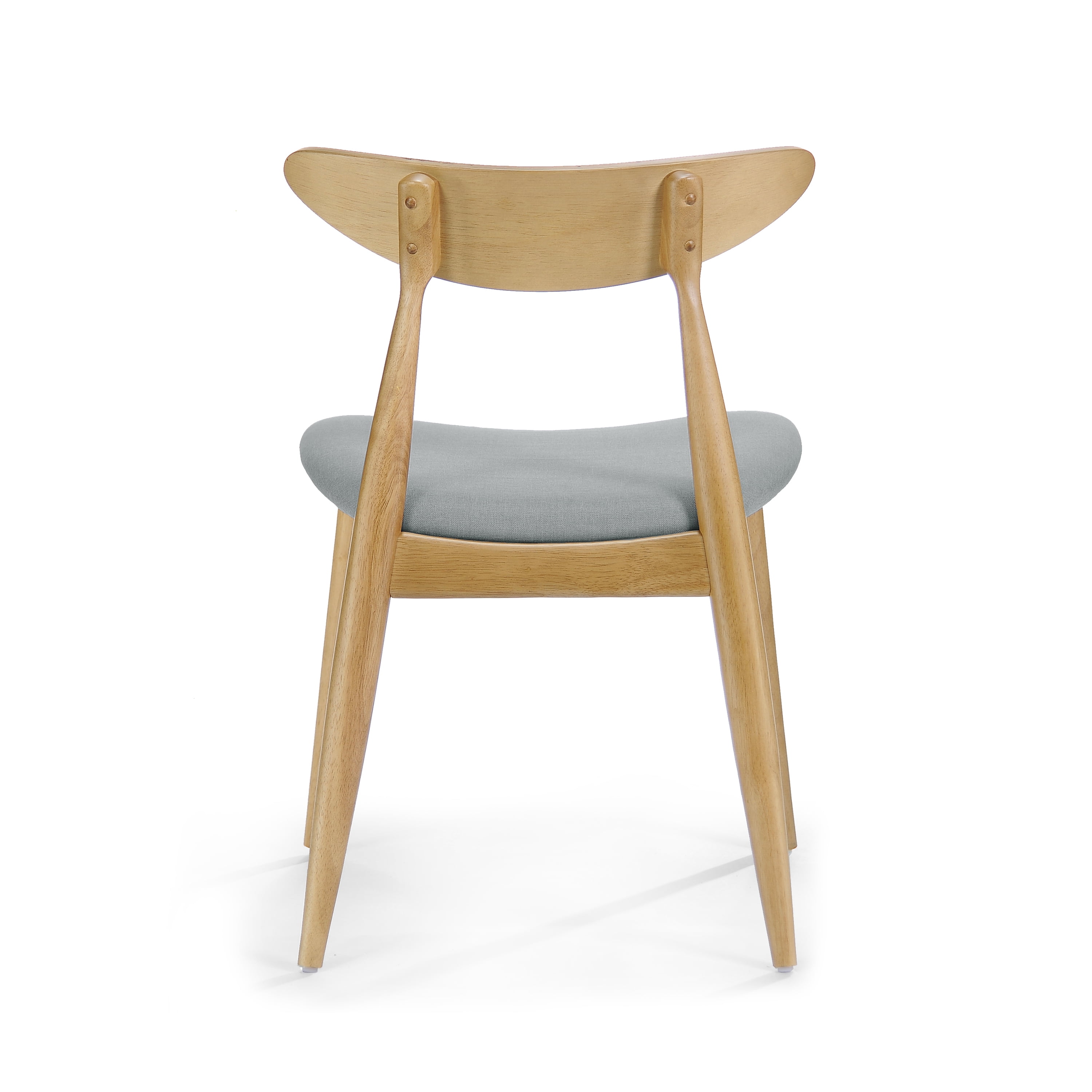 Noble House Branson Indoor Fabric Dining Chairs, Set of 2, Beige, Natural Oak