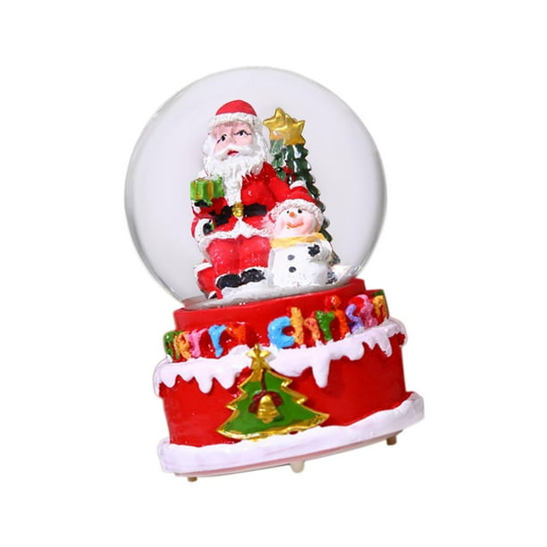 Bolas de nieve iluminadas de Navidad, decoración para fiestas navideñas, adorno musical de nieve navideña. Estilo A