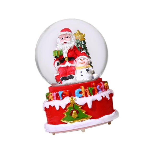 Ilumina bolas de cristal navideñas, pequeñas bolas de nieve navideñas, bolas de cristal navideñas LED, para chimenea, hogar, dormitorio, escritorio Estilo A