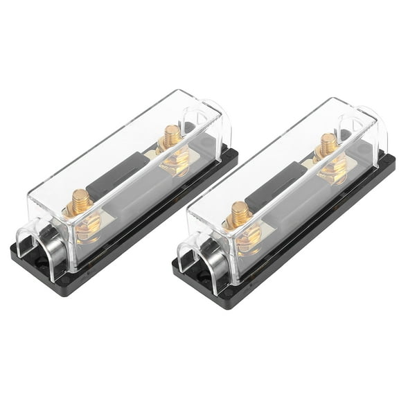 2pcs Black Vehicle 60 Amp ANL Fuse with In-Line Holder Electrical Protection Fusible