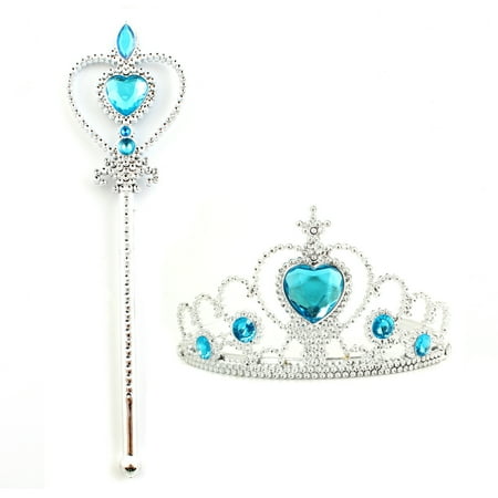 Princess Crown Socks - Kids Girl Queen Princess Cosplay Accessories Crown Wand & Gloves Christmas -LBL