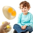 thumbnail image 2 of Stretchy Fried Egg Stress Relief Toys, White & Yellow, 2.2" , Soft Squishy Fidget Balls for Kids, Teens & Adults, Easter Baskets, Party Favors & Sensory Play, 2 of 7