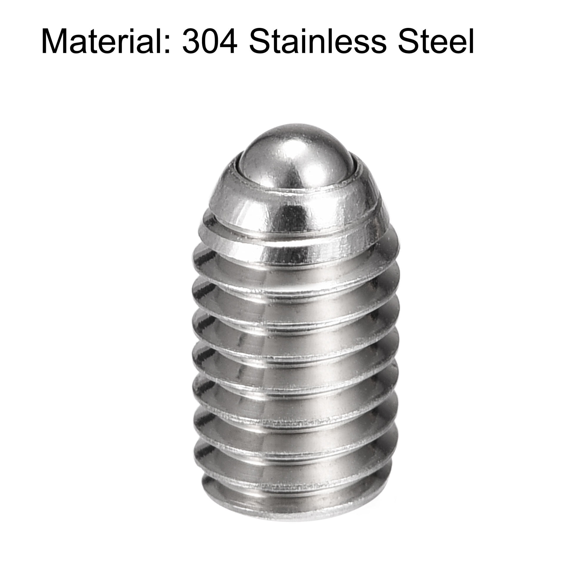 Uxcell M4 x 6mm 304 Stainless Steel Spring Hex Socket Ball Point