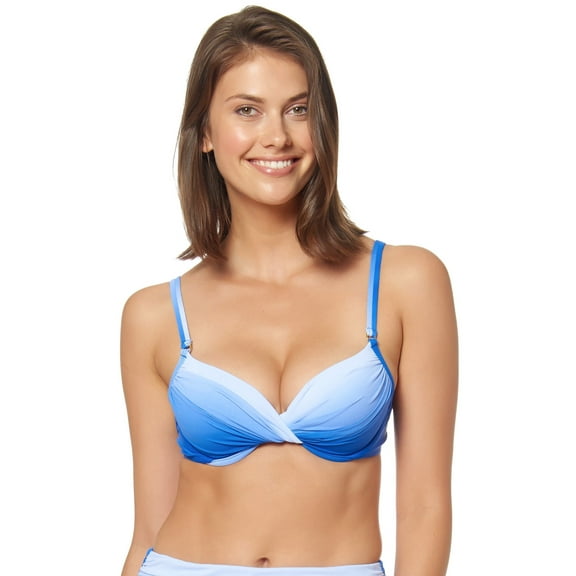 Bleu Rod Beattie ARUBA BLEU Ombre Underwire Bikini Swim Top, US 4