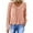 Rose Gold, variant on Long Sleeved Round Neck Top Womens Pocket Shirt Solid Color V Neck Long Sleeve Top with Ruffles and Raglan Sleeves Casual Winter Top