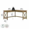 thumbnail image 6 of Bush Furniture Key West 60" L Shaped Desk, Reclaimed Pine, 6 of 7