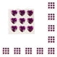 thumbnail image 2 of Yuarrent 10 hojas de pegatinas de diamantes de imitación, calcomanías acrílicas de mano para niños, estudiante tridimensional DIY, amor, corazón, Artesanía Morado oscuro Yuarrent HA062097-13B, 2 of 6