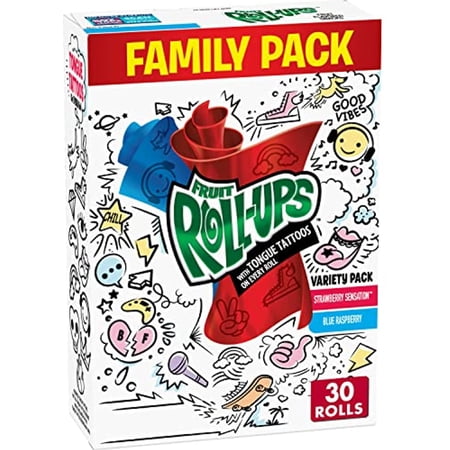 Fruit Roll-Ups Fruit Flavored Snacks, Variety Pack, 15 Oz, 30 Ct