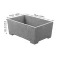 thumbnail image 6 of PAMINGONO Grey Rectangle Stone Planter Container for Succulents Bonsai and Flower Pot Home Office Table, 6 of 7